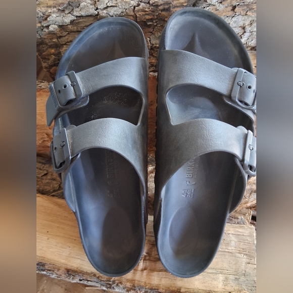 Birkenstock Charcoal Double Strap Sandals - Picture 1 of 8